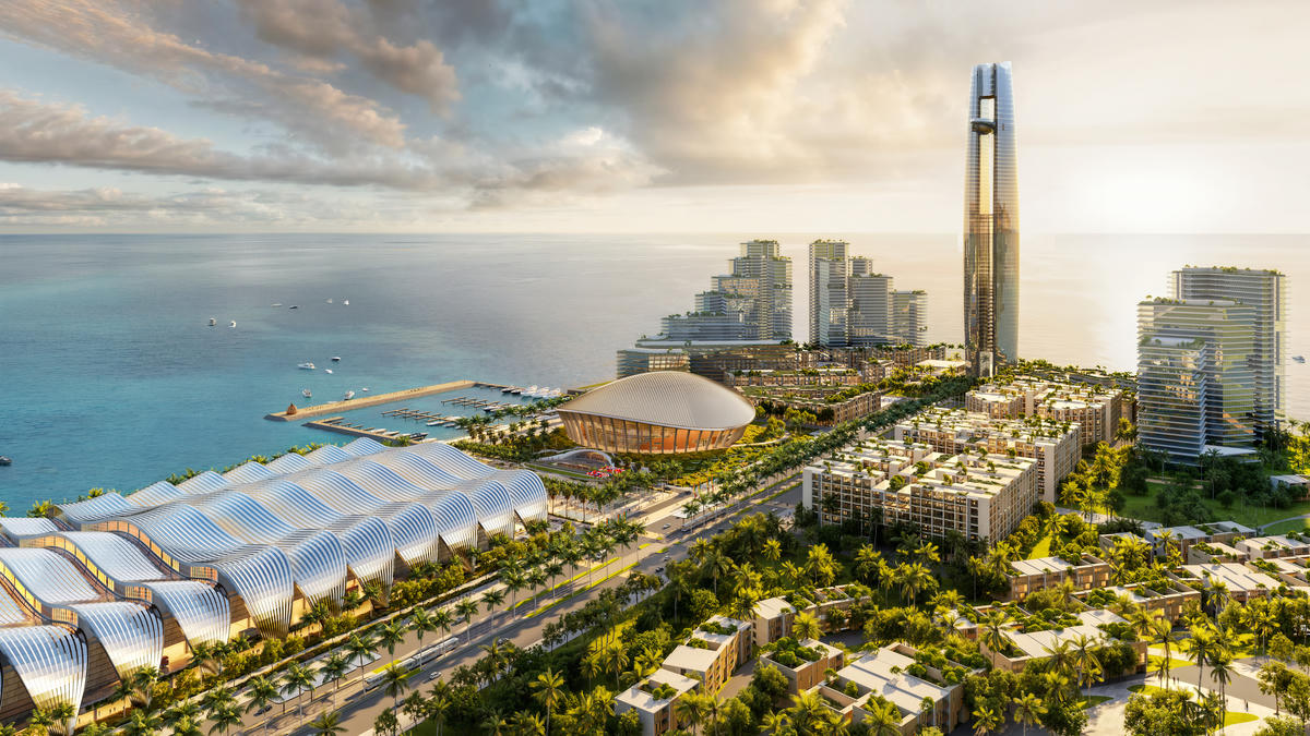 Phối cảnh trung tâm tổ chức hội nghị APEC.