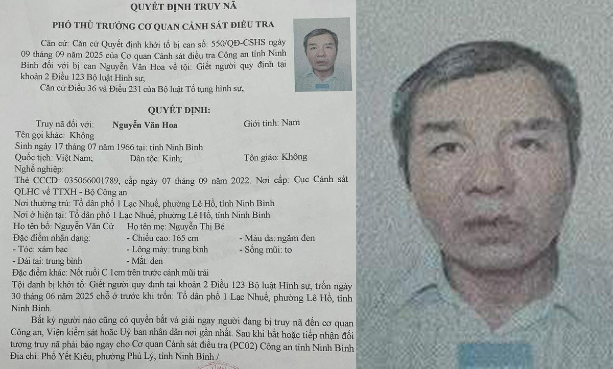 Đối tượng Nguyễn Văn Hoa.