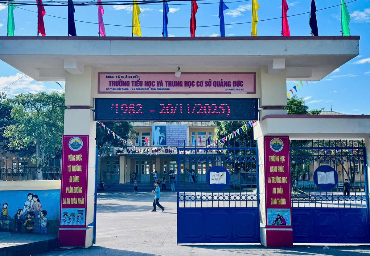 Trường Tiểu học &amp; THCS Quảng Đức sau sáp nhập.&nbsp;