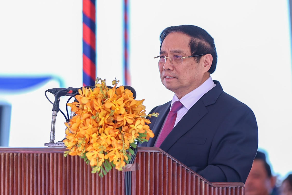 Thủ tướng Phạm Minh Chính phát biểu tại lễ khai trương - Ảnh: VGP/Nhật Bắc