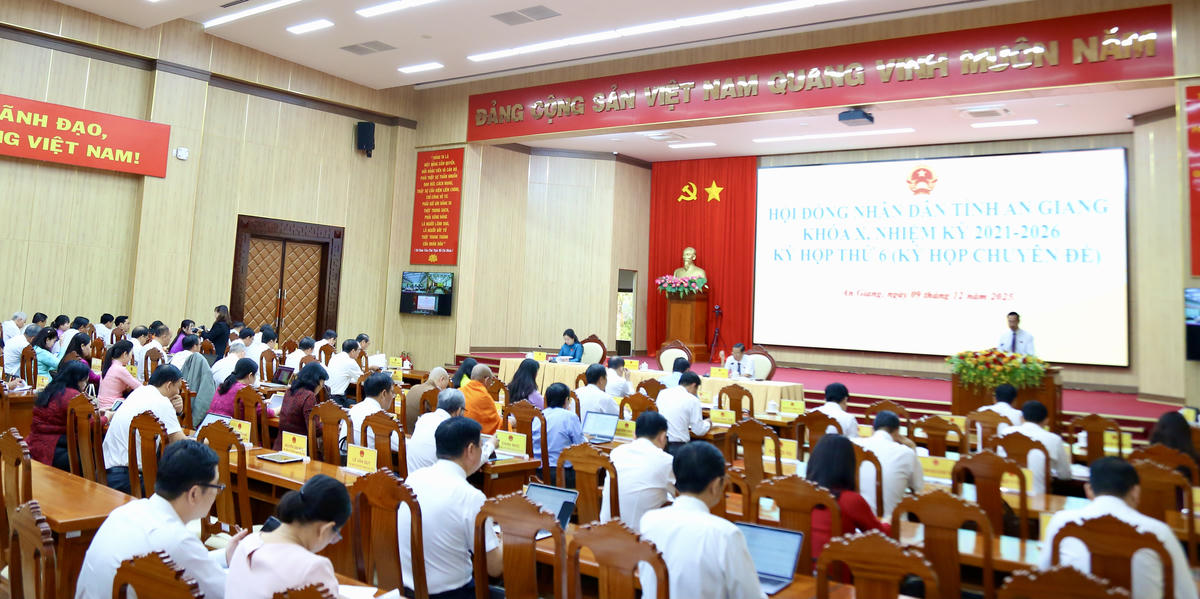 HĐND tỉnh An Giang Khóa X, nhiệm kỳ 2021 - 2026 tổ chức Kỳ họp thứ 6. (ảnh: Thanh Tiến)