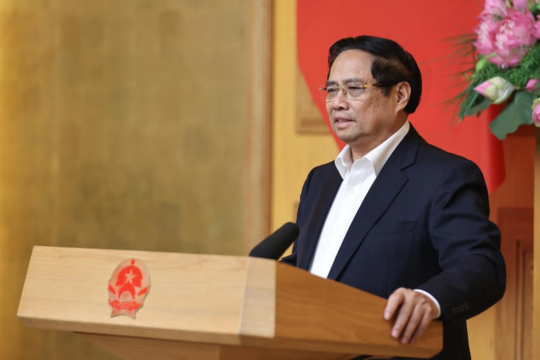 Thủ tướng Phạm Minh Chính phát biểu tại phiên họp. Ảnh: Nhật Bắc