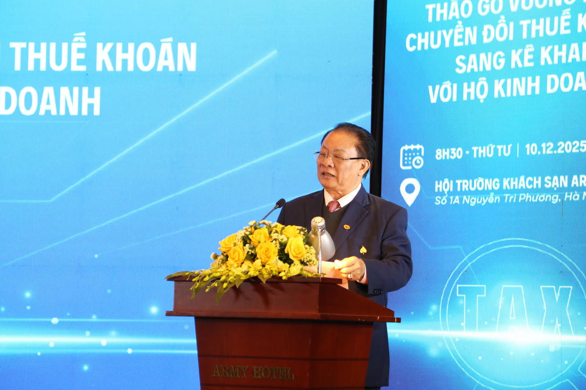 Ông Nguyễn Đức Thuận, Chủ tịch VACD phát biểu.