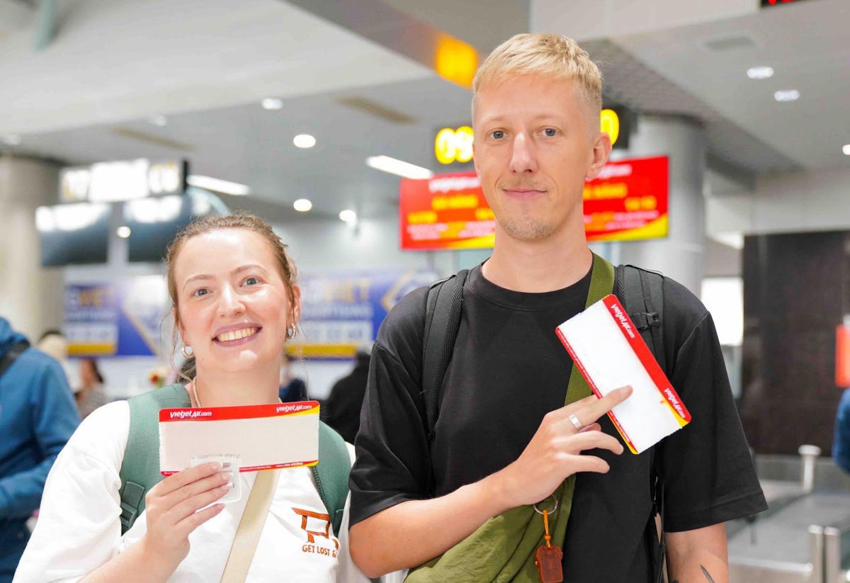 Hành khách sử dụng dịch vụ của Vietjet.