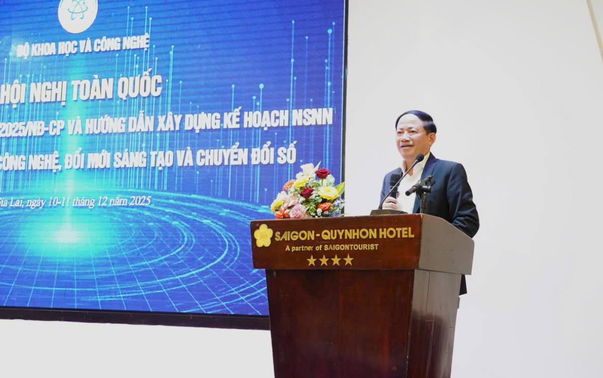 Chủ tịch UBND tỉnh Gia Lai Phạm Anh Tuấn phát biểu tại Hội nghị.