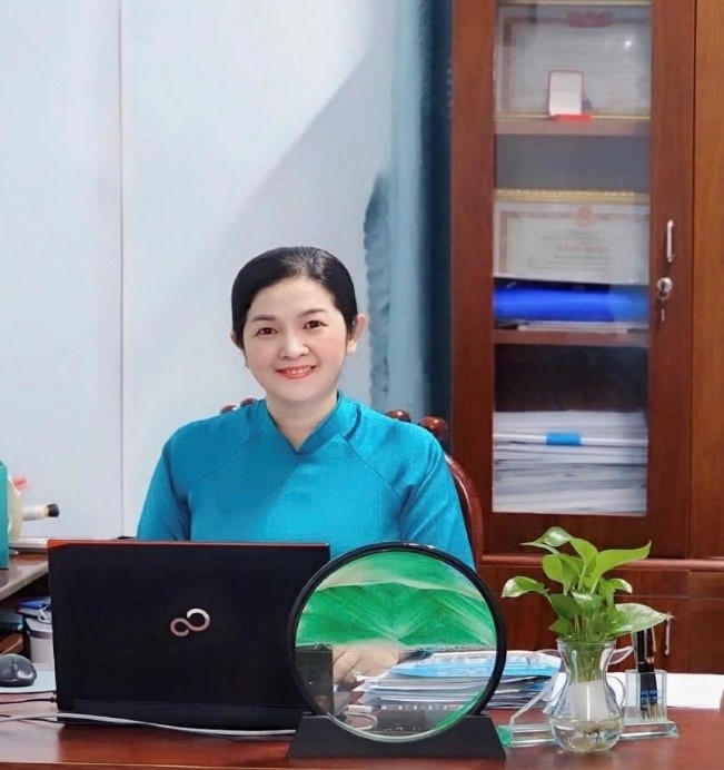 Bà Nguyễn Thị Huỳnh Hân, Giám đốc BHXH cơ sở Vị Tân, Thành phố Cần Thơ. Ảnh: TT