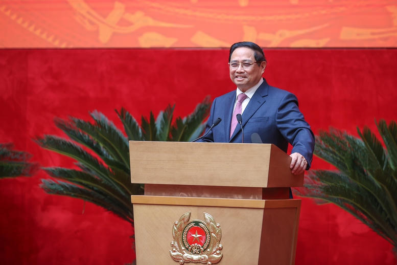 Thủ tướng Phạm Minh Chính phát biểu tại Hội nghị. Ảnh: Nhật Bắc