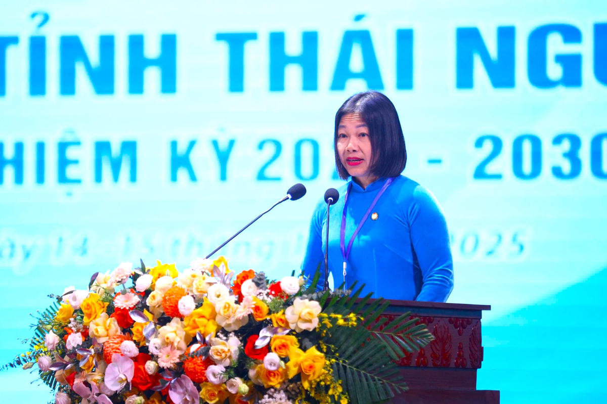 Bà Đỗ Thị Hiền, Phó Chủ tịch MTTQ tỉnh, Chủ tịch LĐLĐ tỉnh Thái Nguyên. Ảnh: Thu Huệ.