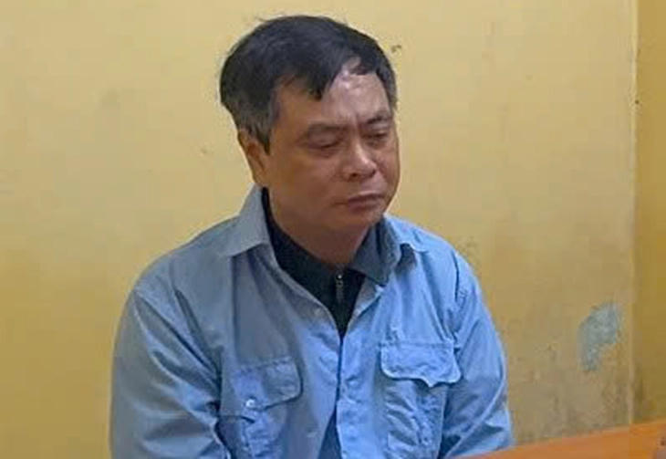 Bị can Phạm Văn Long, Hiệu trưởng&nbsp;Trường Cao đẳng Du lịch Hà Nội tại cơ quan Công an. Ảnh CA HN