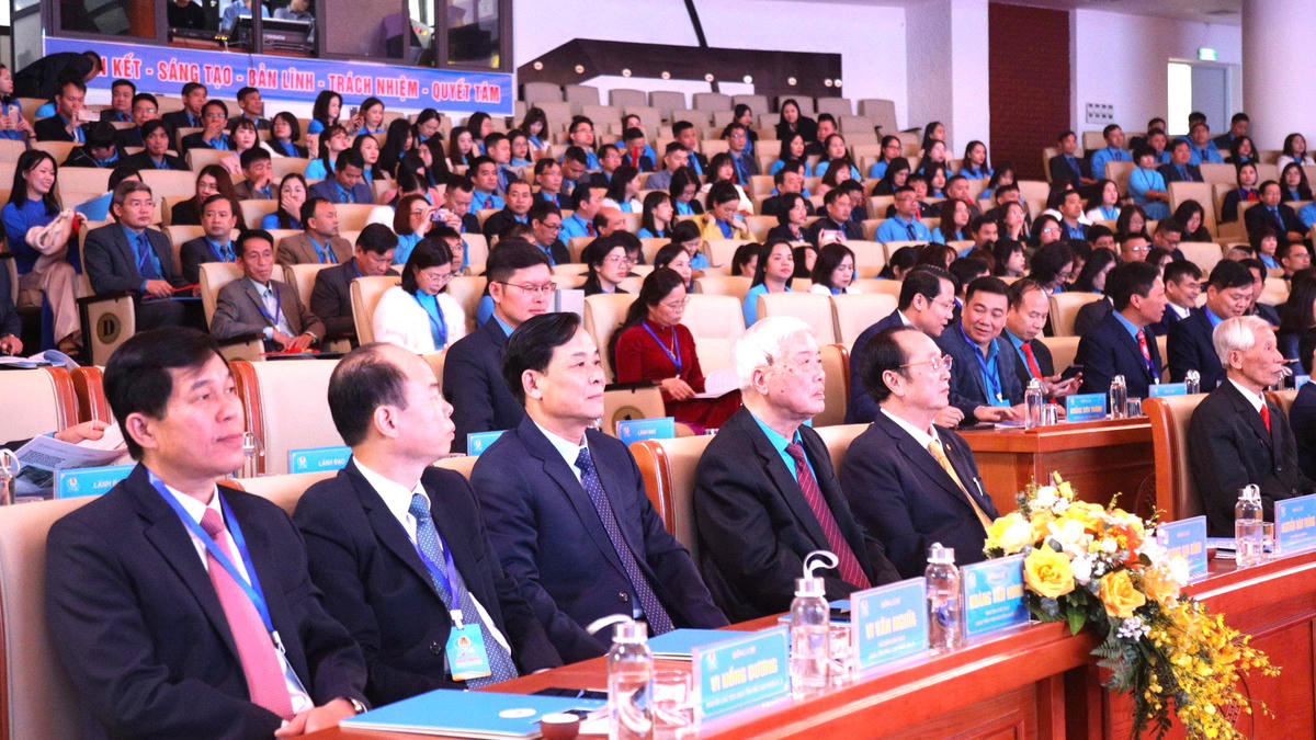 Các đại biểu tham dự Đại hội Công đoàn tỉnh Thái Nguyên. Ảnh: Thu Huệ.