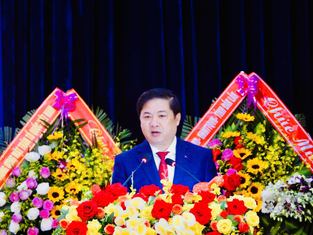 Ông Lương Nguyễn Minh Triết, Ủy viên dự khuyết Ban Chấp hành Trung ương Đảng, Bí thư Tỉnh ủy Đắk Lắk phát biểu. Ảnh: Thanh Nga.