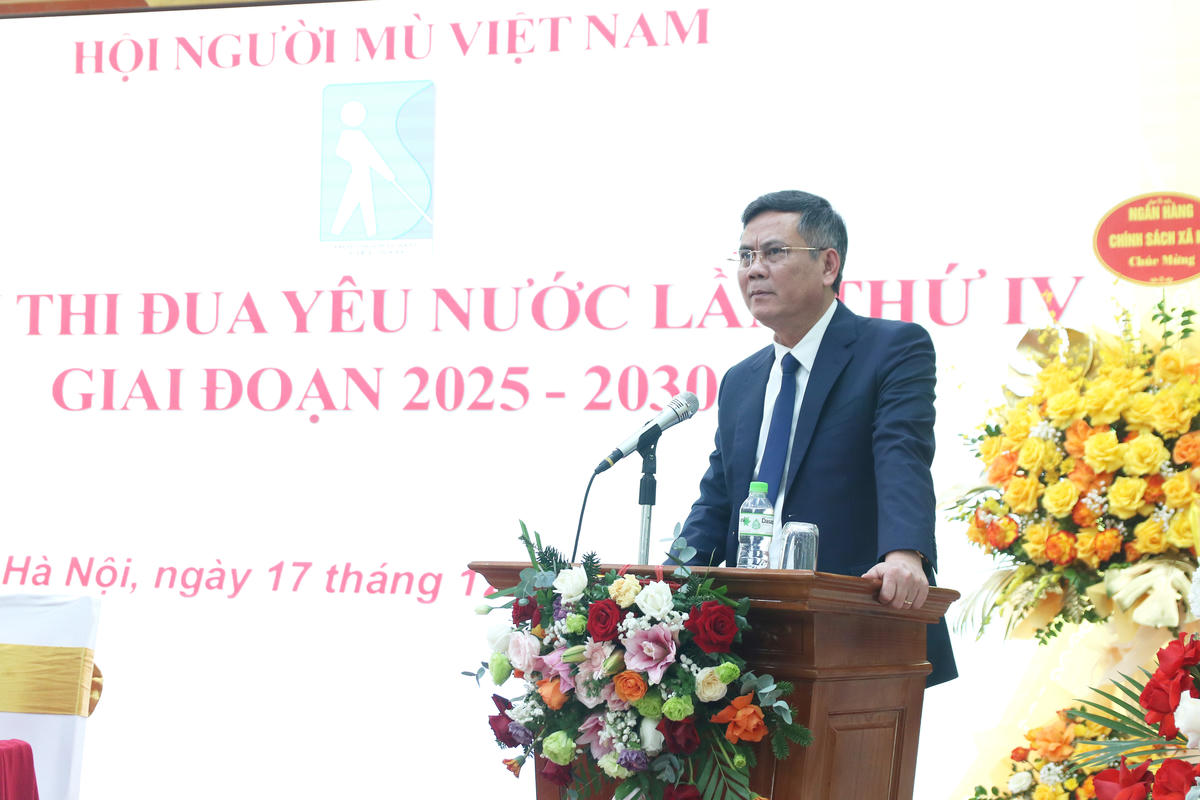 Ông Trần Thắng, Phó Bí thư, Chủ nhiệm Ủy ban kiểm tra Đảng ủy MTTQ, các đoàn thể Trung ương phát biểu tại Đại hội.