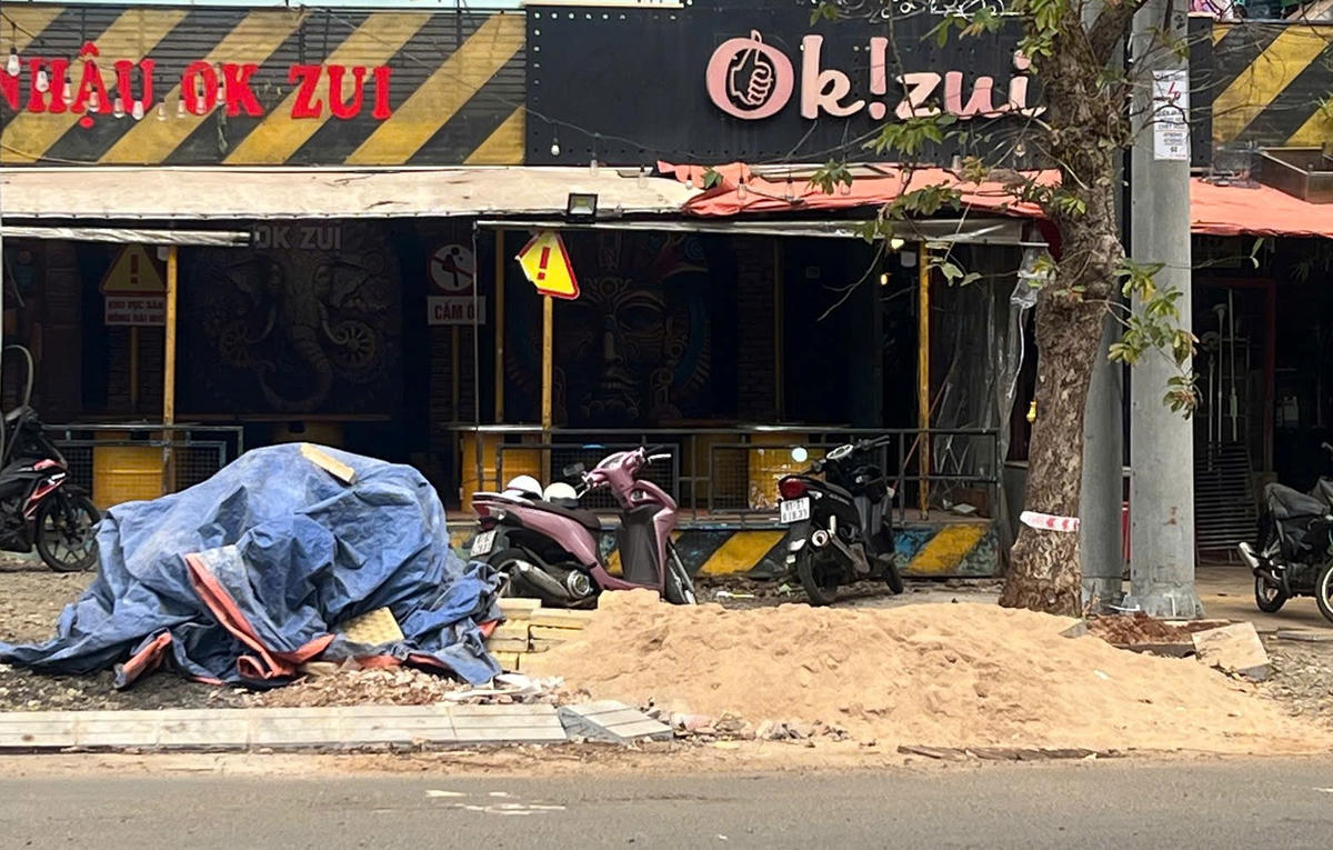 Hiện trường quán quán nhậu BBQ Ok Zui xảy ra vụ việc. Ảnh. Đ. Sang