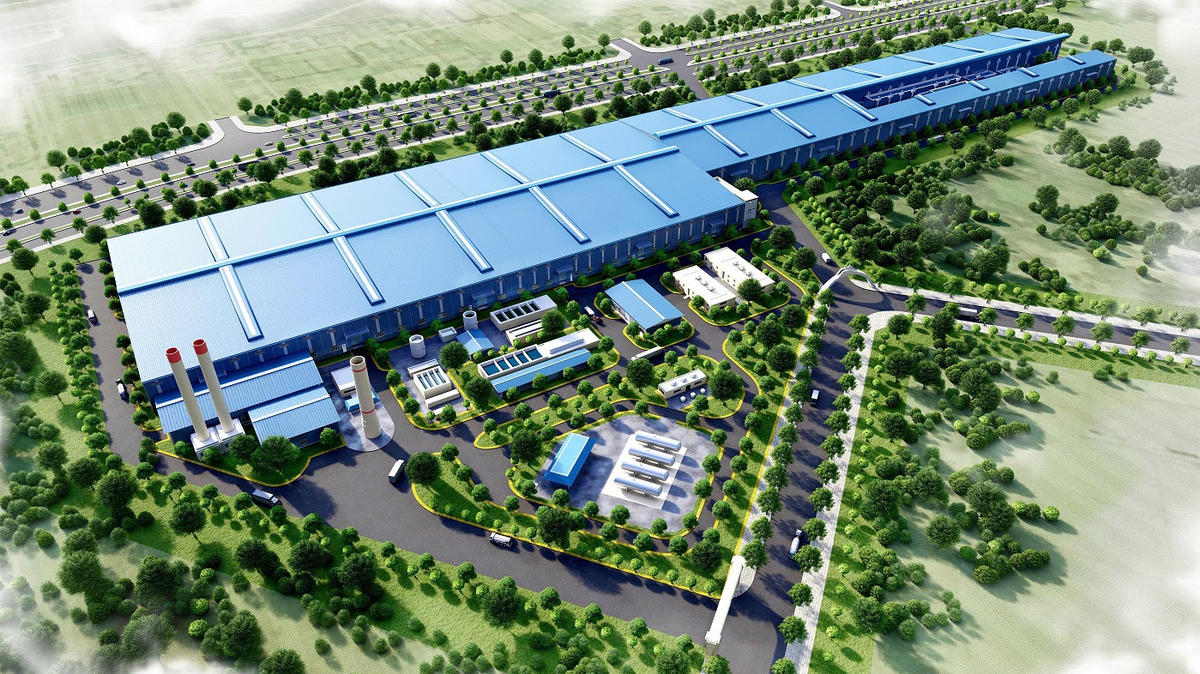 Phối cảnh Dự án Nhà máy sản xuất ray và thép đặc biệt Hòa Phát Dung Quất. Ảnh: CV.