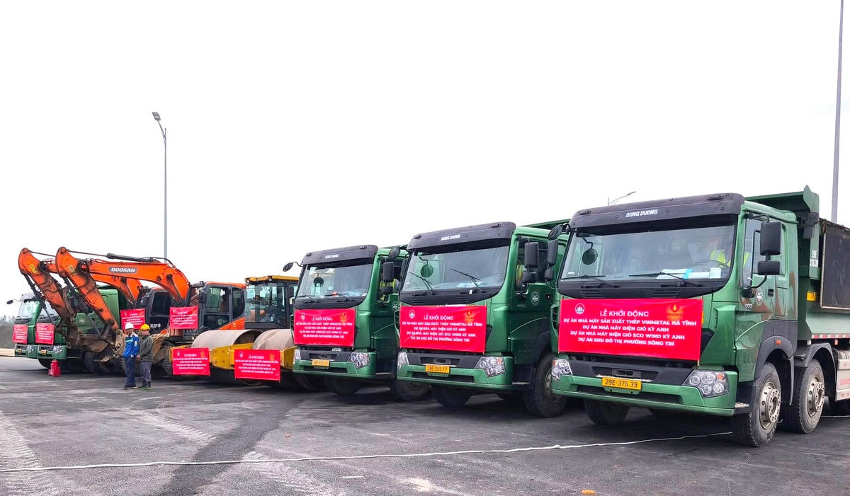 Tỉnh Hà Tĩnh khởi công, khởi động 6 dự án chào mừng ngày hội lớn của dân tộc. Ảnh: HN.