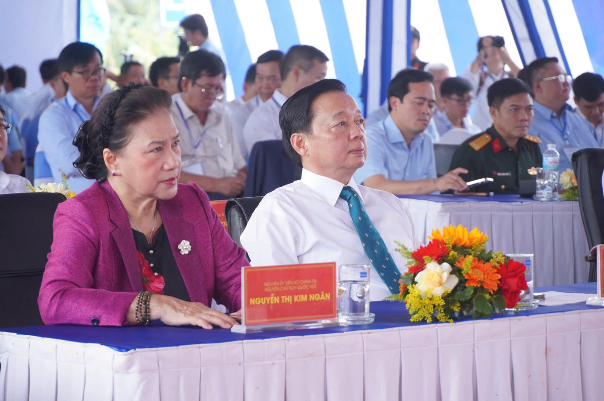 Nguyên Chủ tịch Quốc hội Nguyễn Thị Kim Ngân; Phó thủ tướng Trần Hồng Hà&nbsp;tham dự lễ khánh thành.