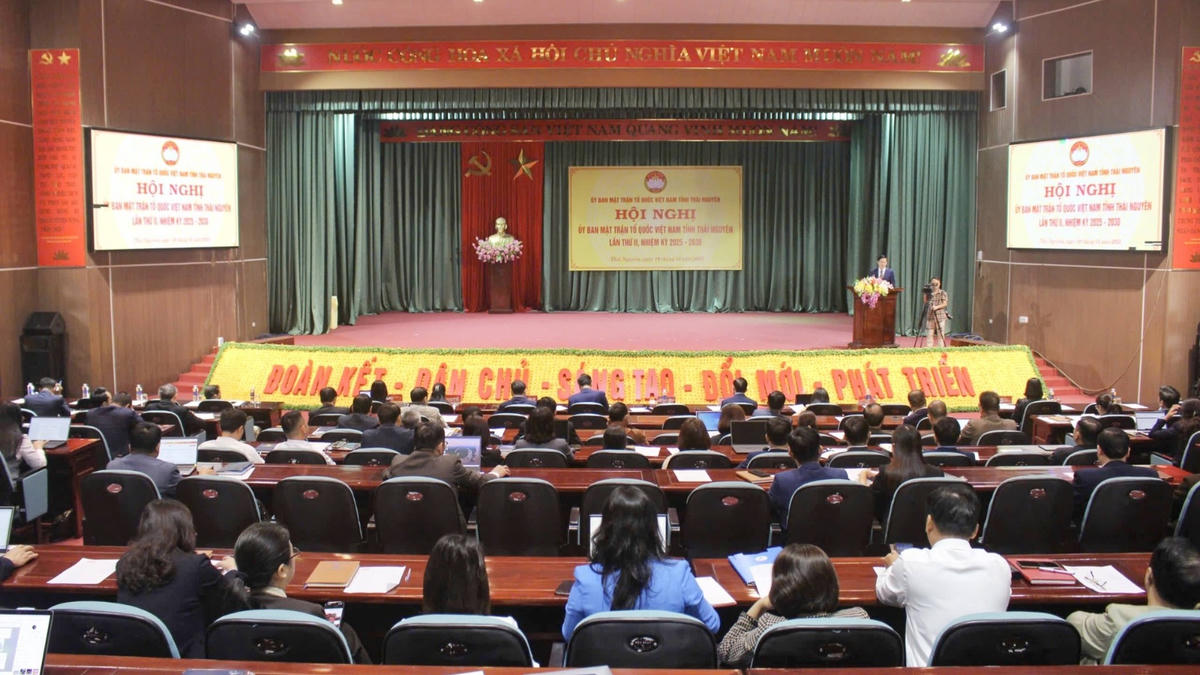 Quang cảnh Hội nghị MTTQ tỉnh Thái Nguyên lần thứ 2. Ảnh: TN.