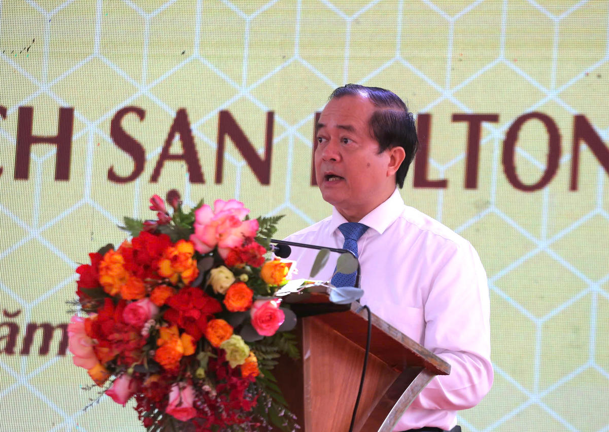 Ông Nguyễn Hồng Thanh, Phó Chủ tịch UBND tỉnh Tây Ninh phát biểu tại buổi lễ. Ảnh: Đ.X.