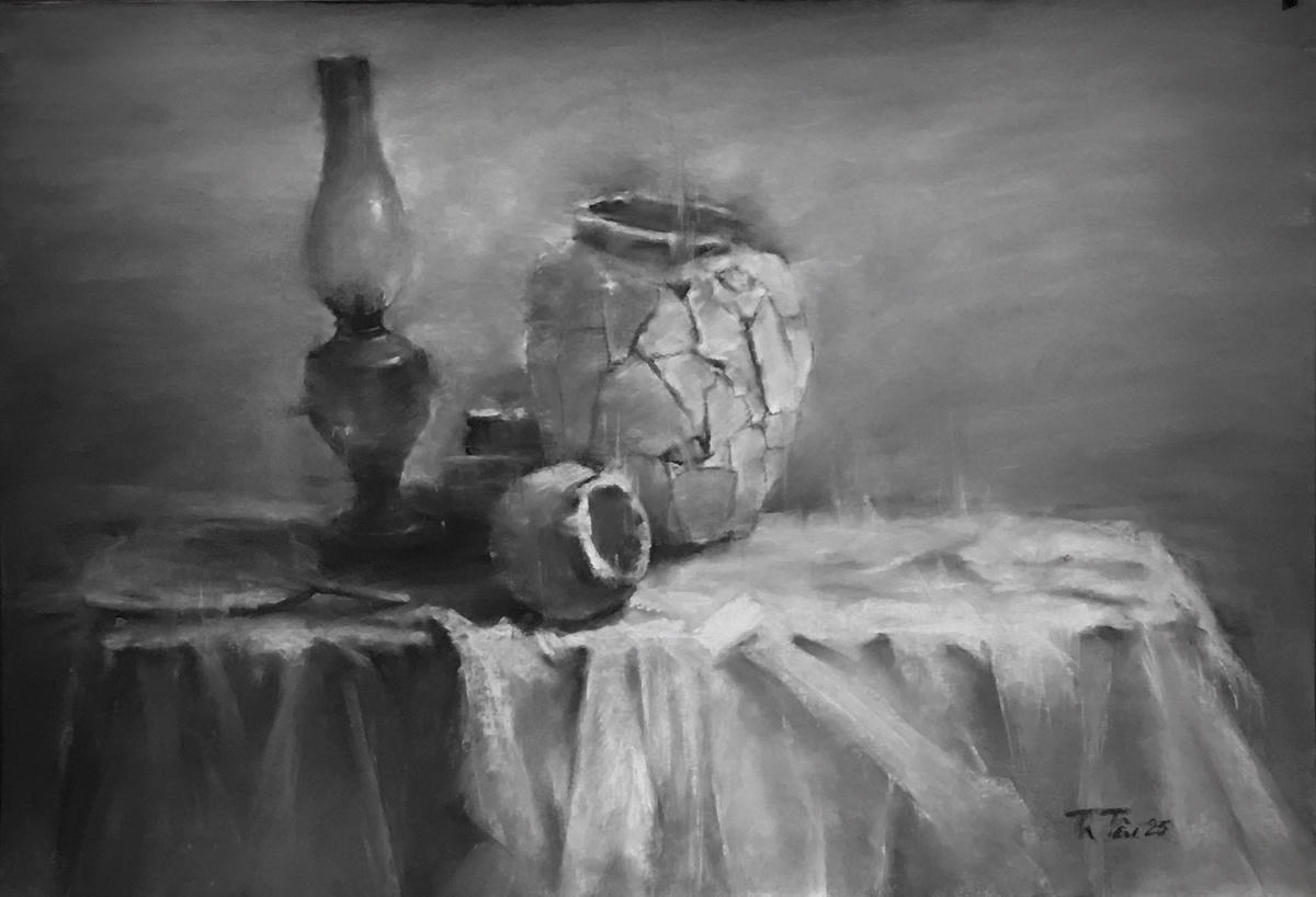 Tác phẩm "Những vết nứt". Ảnh: BTC.