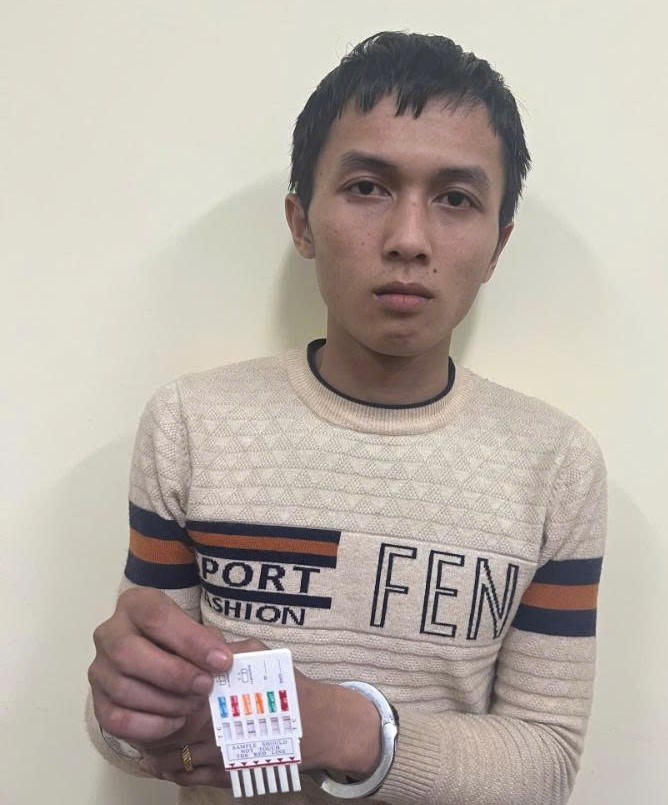 Đối tượng liên quan đến vụ tổ chức sử dụng ma túy tại cơ quan Công an. Ảnh: CV.