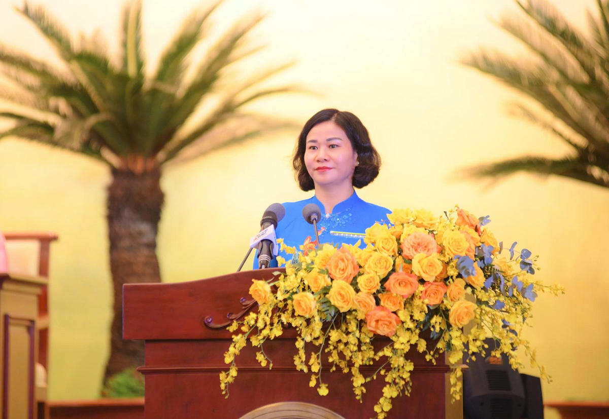 Bà Nguyễn Thị Tuyến - Ủy viên Trung ương Đảng, Phó chủ tịch Ủy ban Trung ương Mặt trận Tổ quốc Việt Nam, Chủ tịch Hội Liên LHPN Việt Nam phát biểu chỉ đạo Đại hội. Ảnh: Q.Đ.
Quang cảnh Đại hội. Ảnh: H.H.
