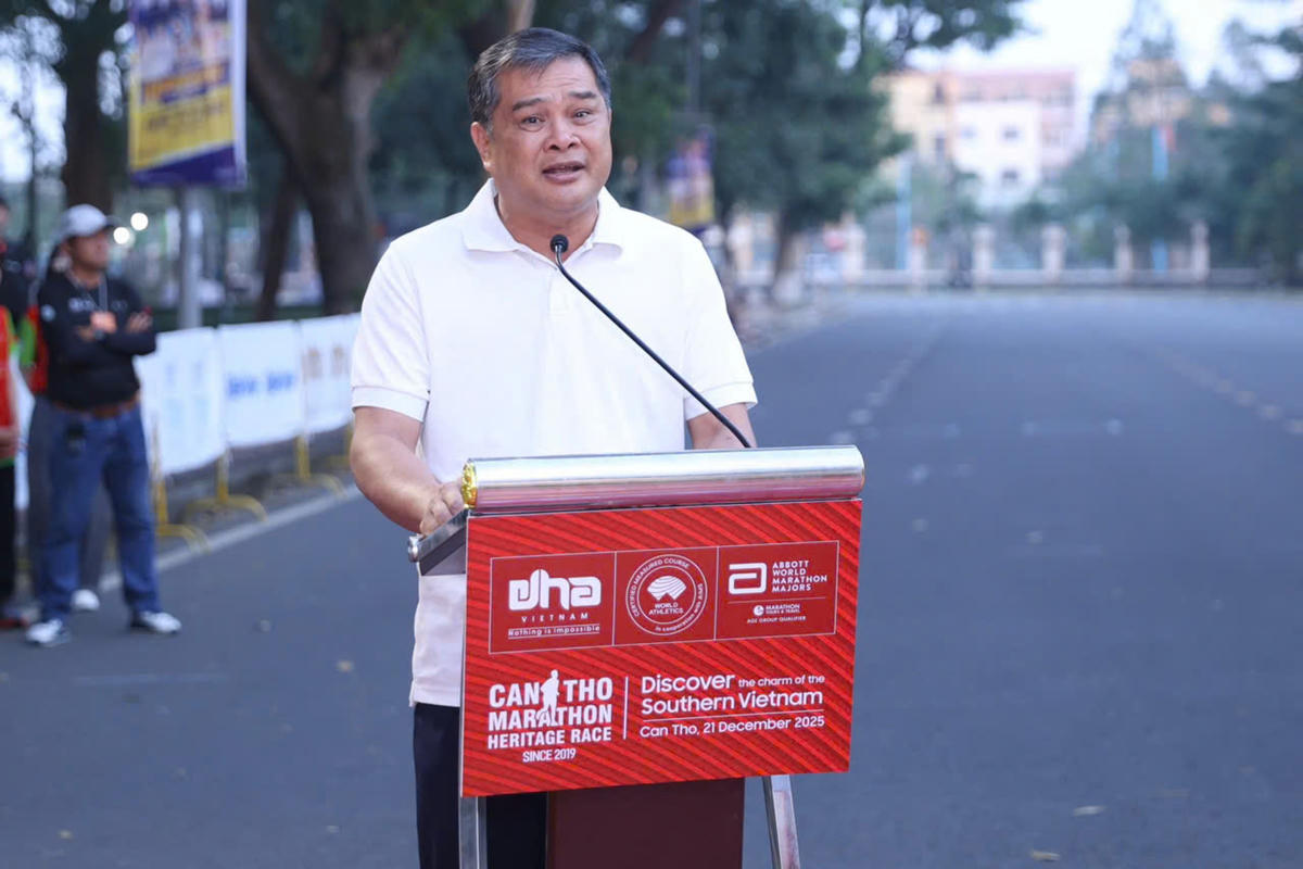 Ông Nguyễn Văn Bảy - Giám đốc Sở Văn hoá Thể thao và Du lịch TP Cần Thơ phát biểu. (ảnh: BTC)