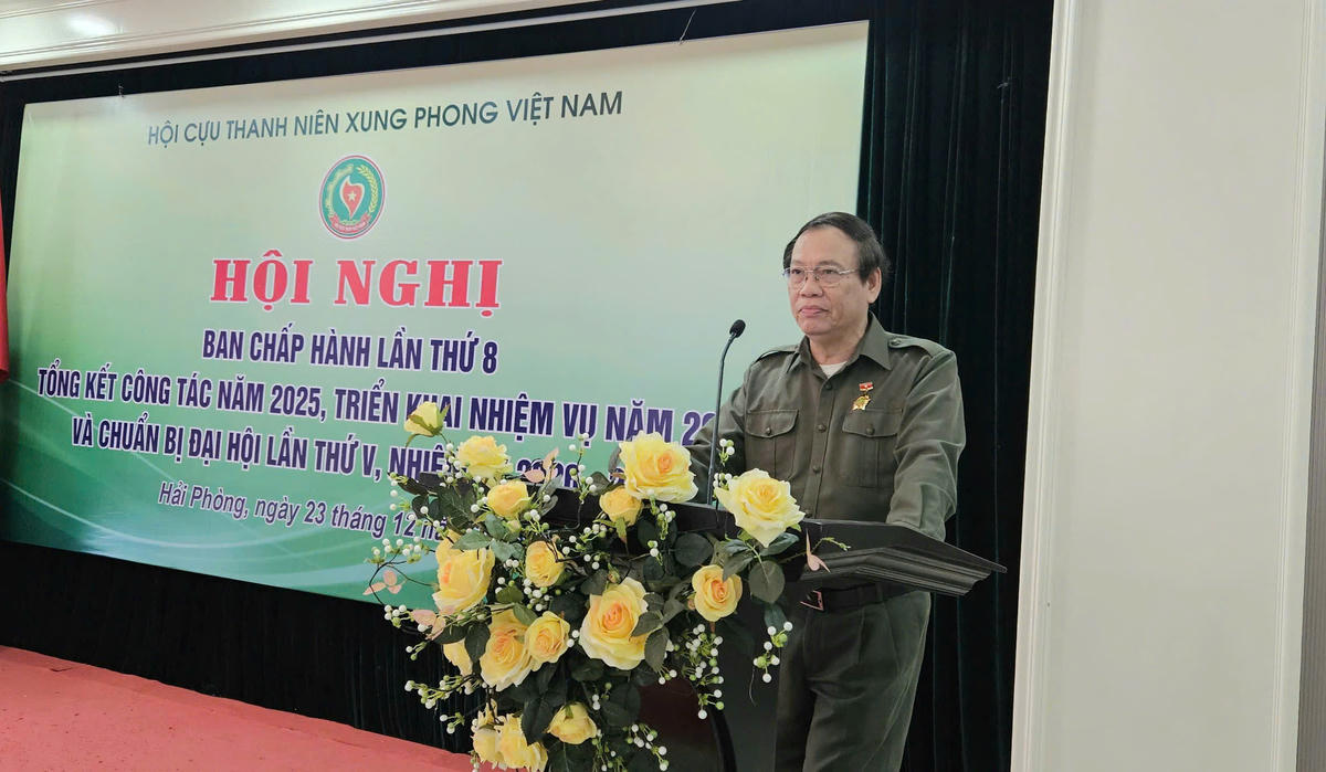 Ông Vũ Trọng Kim – Chủ tịch Trung ương Hội Cựu TNXP Việt Nam phát biểu khai mạc. Ảnh: PT. 