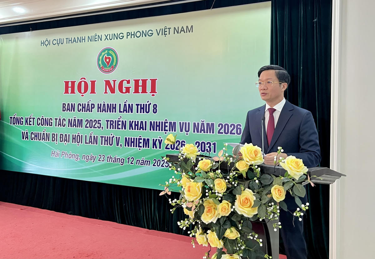 Ông Phạm Văn Lập – Phó Bí thư Thành ủy, Chủ tịch Ủy ban MTTQ Việt Nam TP Hải Phòng phát biểu tại hội nghị. Ảnh: PT. 