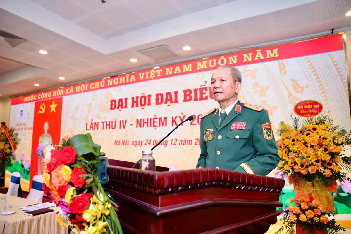 Trung tướng Hoàng Khánh Hưng phát biểu khai mạc Đại hội.