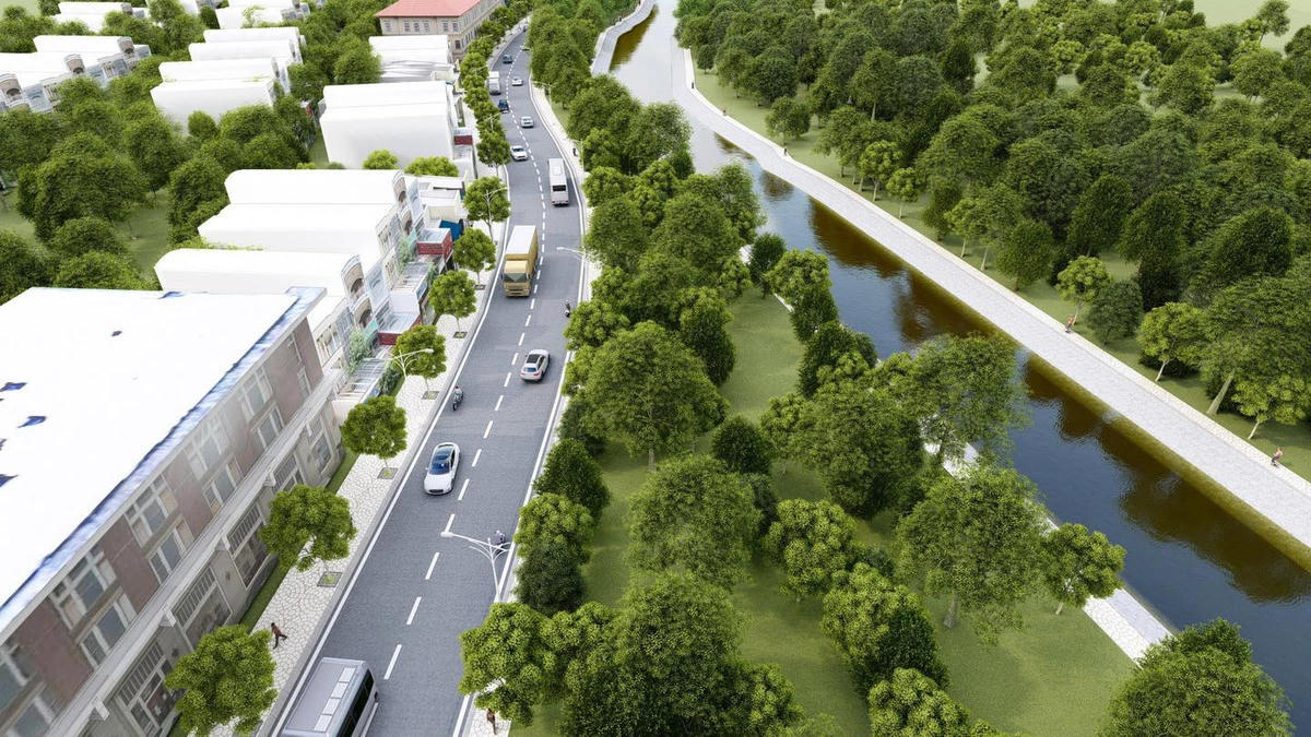 Phối cảnh đường Thạnh Xuân 25 sau khi hoàn thành việc nâng cấp, mở rộng - Ảnh: T.L