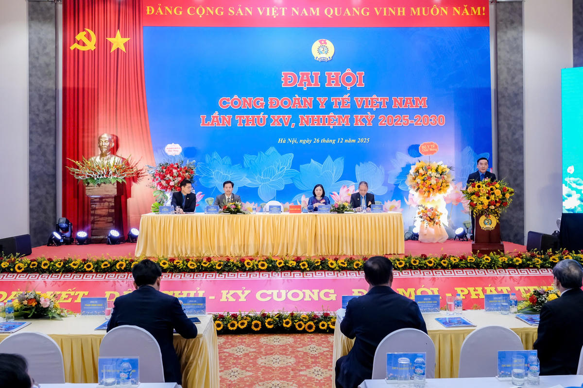 Quang cảnh Đại hội Công đoàn Y tế Việt Nam.