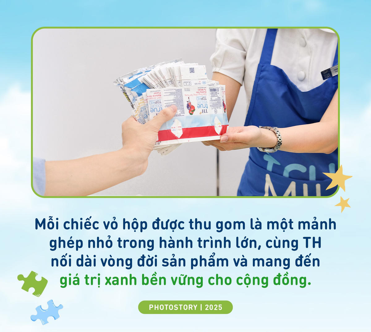 Thu gom, tái chế vỏ hộp sữa đã trở thành “nếp sống xanh” thân thuộc