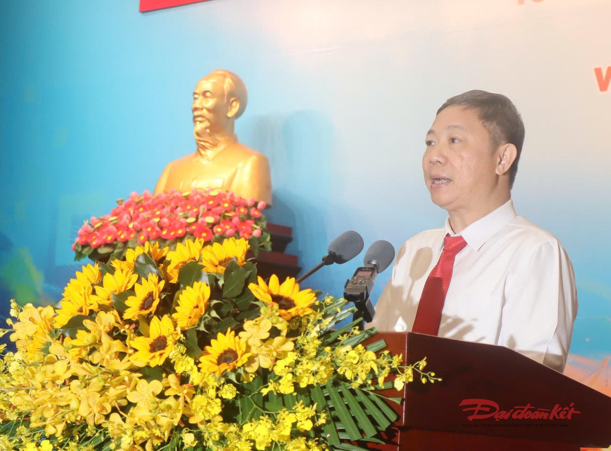 Trưởng Ban Tuyên giáo và Dân vận Thành ủy TPHCM Dương Anh Đức phát biểu tại hội nghị. Ảnh: Tuyết Lưu.