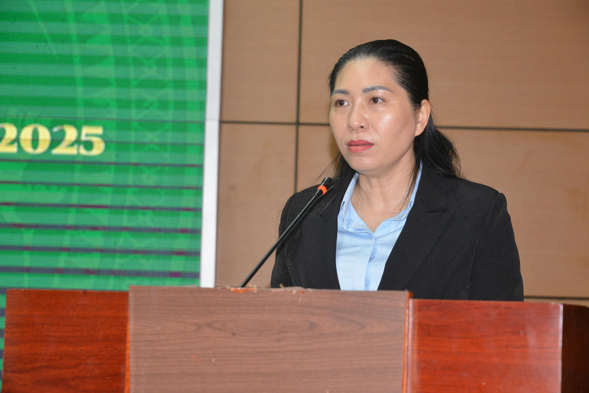 Chủ tịch Hội Nông dân Quảng Ninh phát động phong trào thi đua năm 2026. Ảnh; Nguyễn Quý.