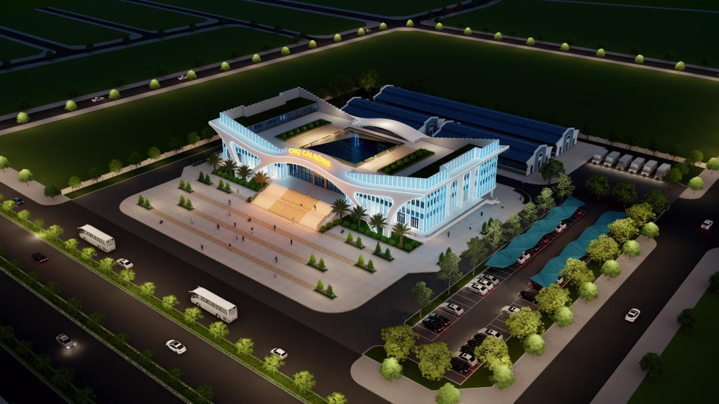 Phối cảnh dự án đầu tư xây mới chợ Cái Rồng.