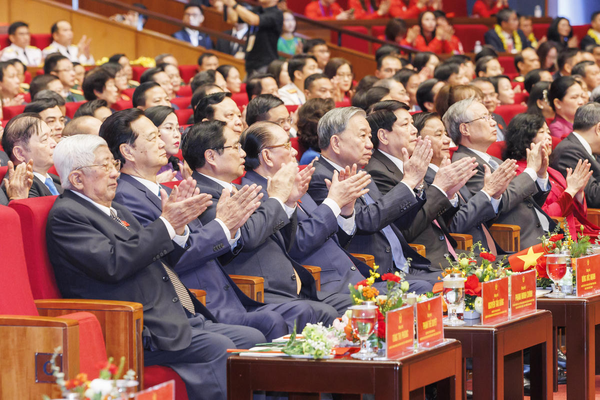 Tổng Bí thư Tô Lâm và các đại biểu dự Đại hội. Ảnh: Quang Vinh