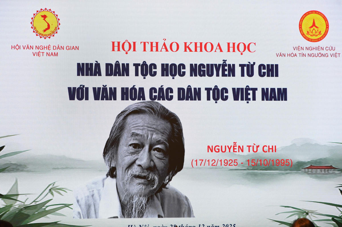 Chân dung&nbsp;Nhà dân tộc học Nguyễn Từ Chi. Ảnh: Phạm Sỹ.