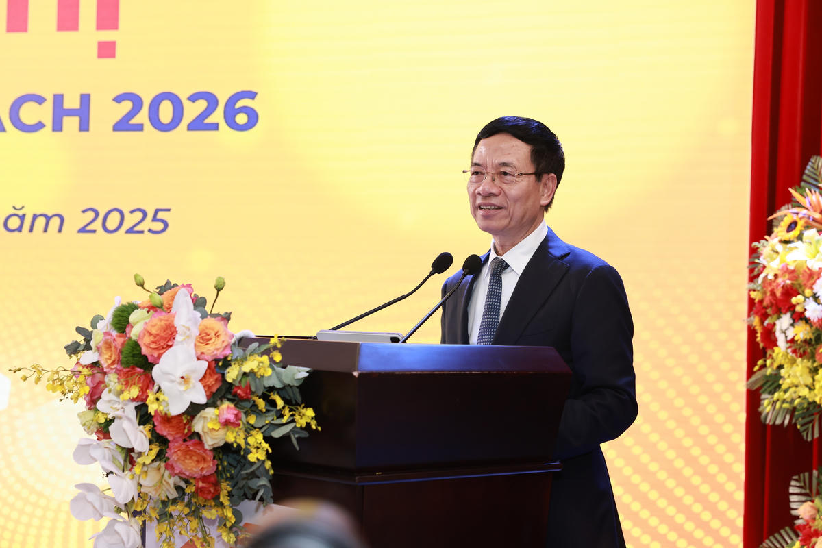 Bộ trưởng Bộ Khoa học và Công nghệ Nguyễn Mạnh Hùng phát biểu chỉ đạo tại Hội nghị.