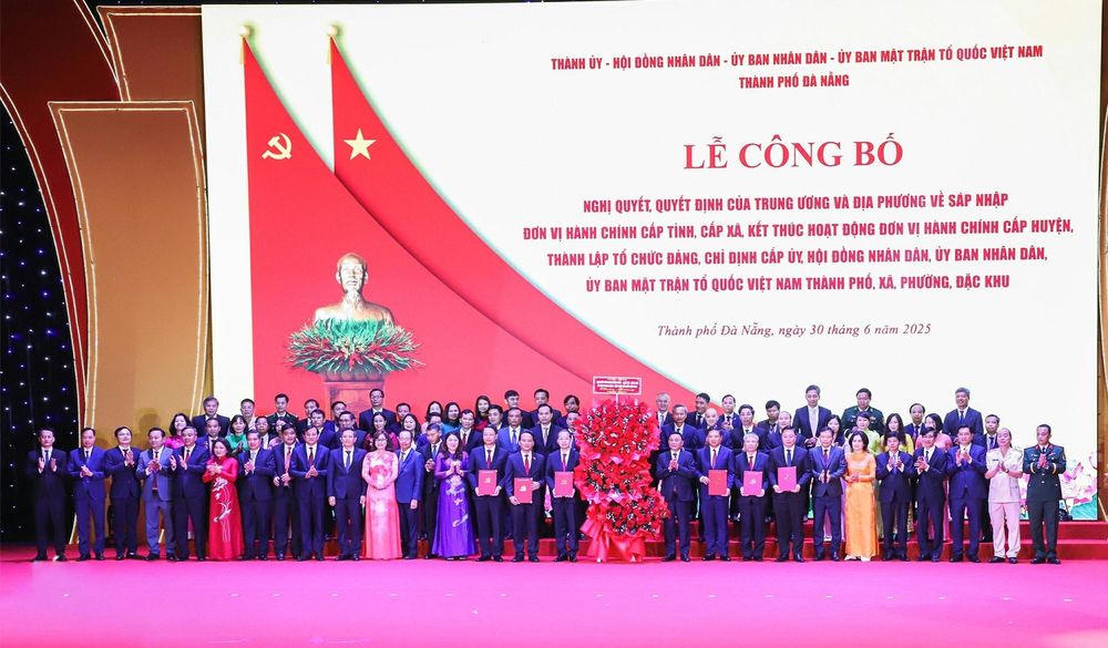 Hợp nhất TP Đà Nẵng và tỉnh Quảng Nam, thực hiện chính quyền địa phương hai cấp. Ảnh: CV.