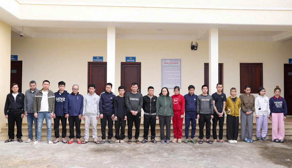 Các đối tượng bị bắt giữ. Ảnh: CAHT