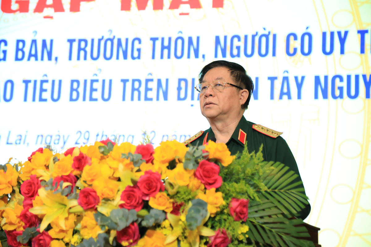 Đại tướng Nguyễn Trọng Nghĩa phát biểu.