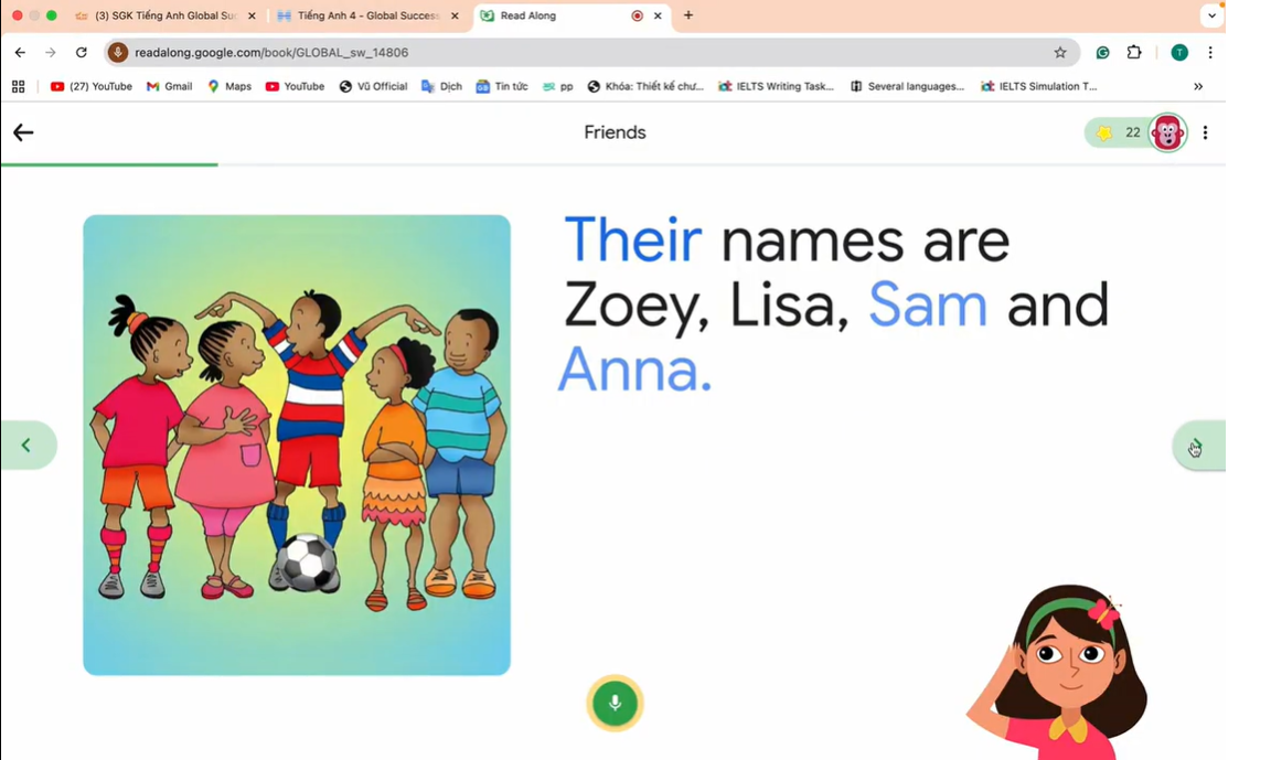 Ứng dụng ReadAlong được cô Thiện áp dụng trong dạy học tiếng Anh.