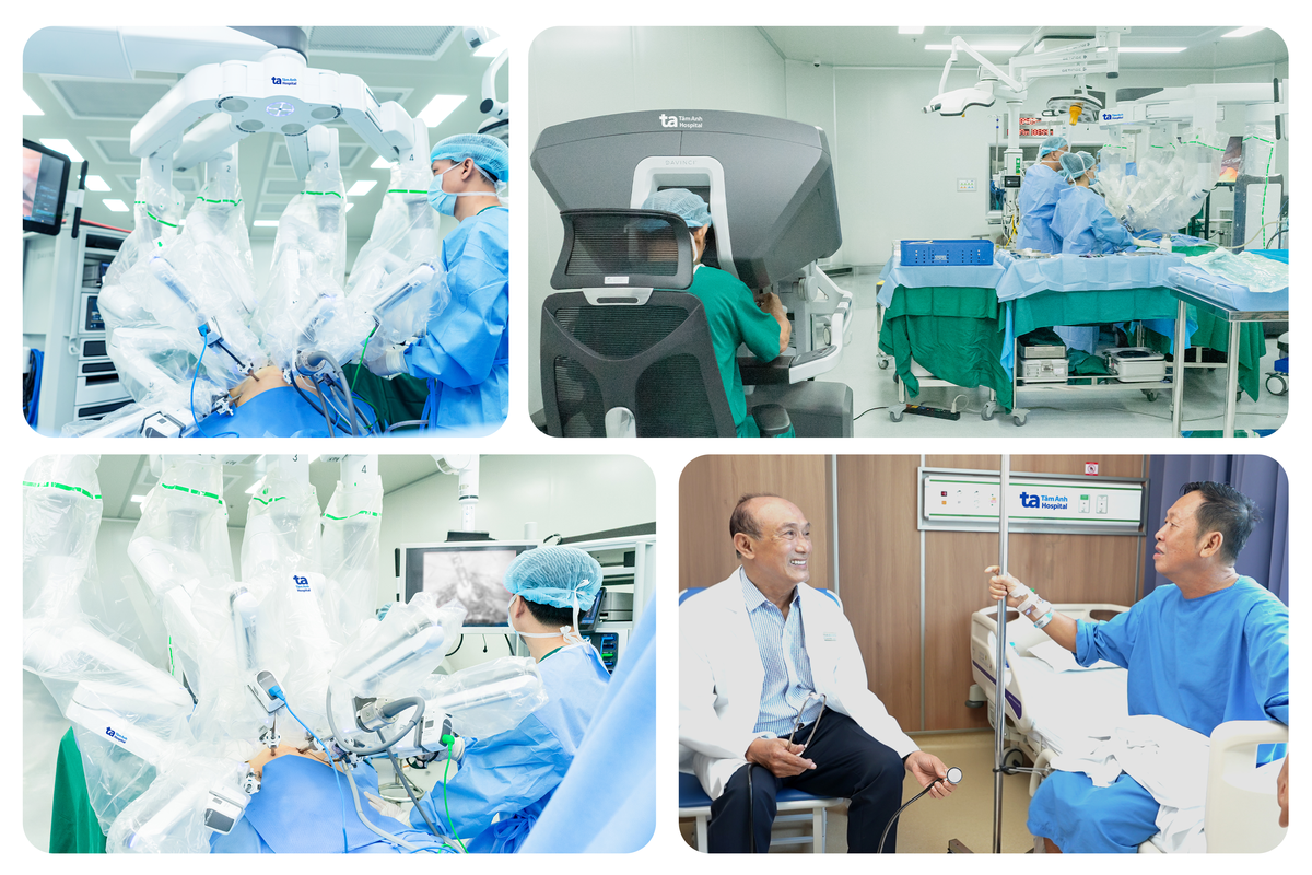 BVĐK Tâm Anh là đơn vị đầu tiên tại phía Nam triển khai phẫu thuật bằng Robot Da Vinci Xi - thế hệ mới nhất, ứng dụng hiệu quả trong nhiều ca bệnh phức tạp và ung thư thuộc các chuyên khoa: Tiết niệu - Thận học, Tiêu hóa, Ngoại Lồng ngực - Mạch máu và Sản Phụ khoa. . Ảnh: Bệnh viện Đa khoa Tâm Anh.