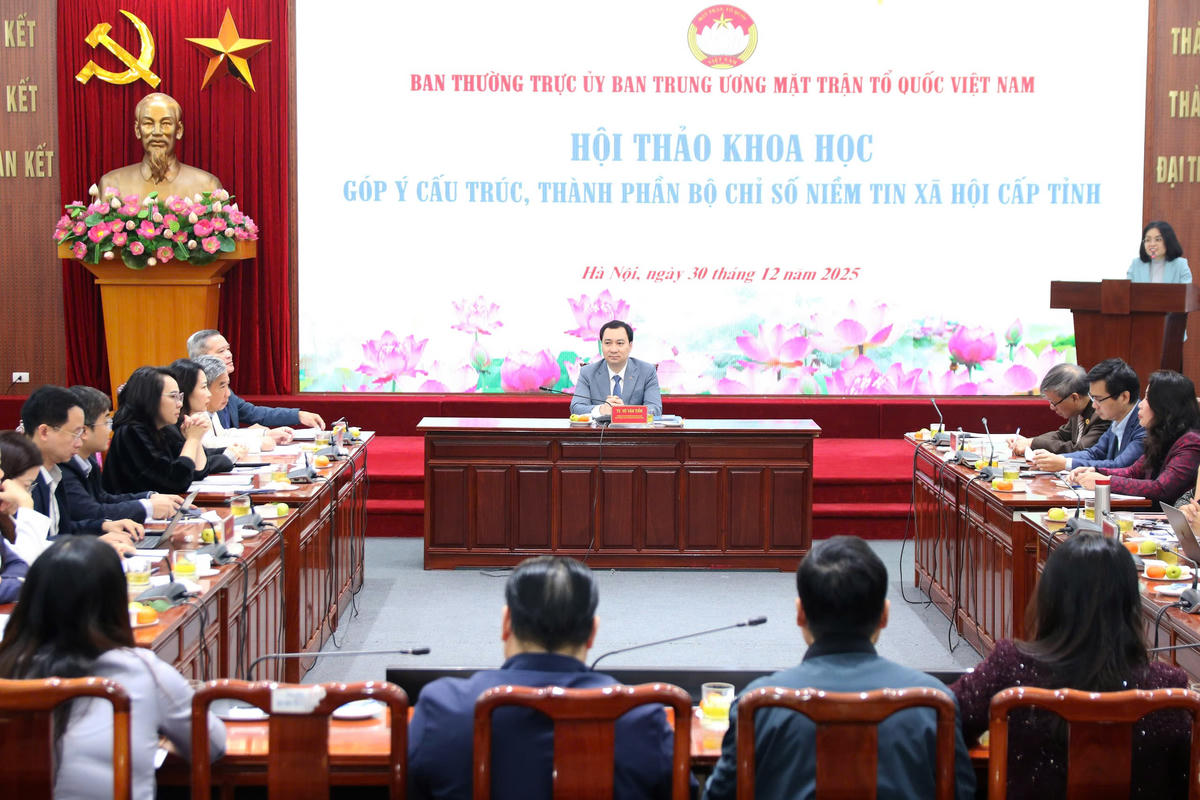 Hội thảo khoa học góp ý cấu trúc, thành phần Bộ chỉ số Niềm tin xã hội cấp tỉnh.