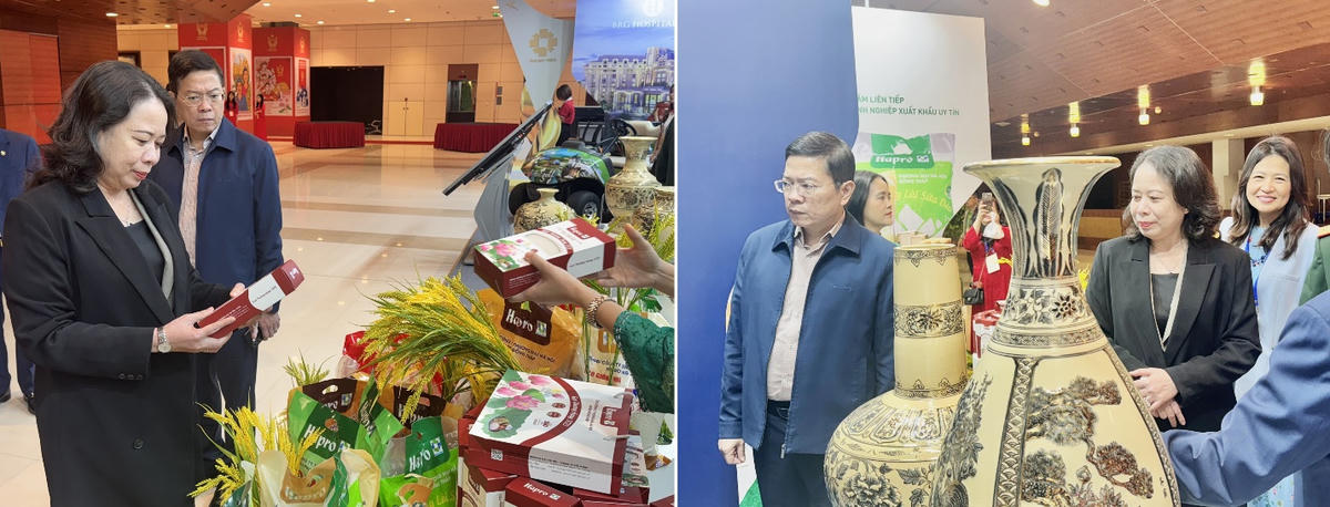 Phó Chủ tịch nước Võ Thị Ánh Xuân đến thăm khu trưng bày của Tập đoàn BRG và các Công ty Thành viên