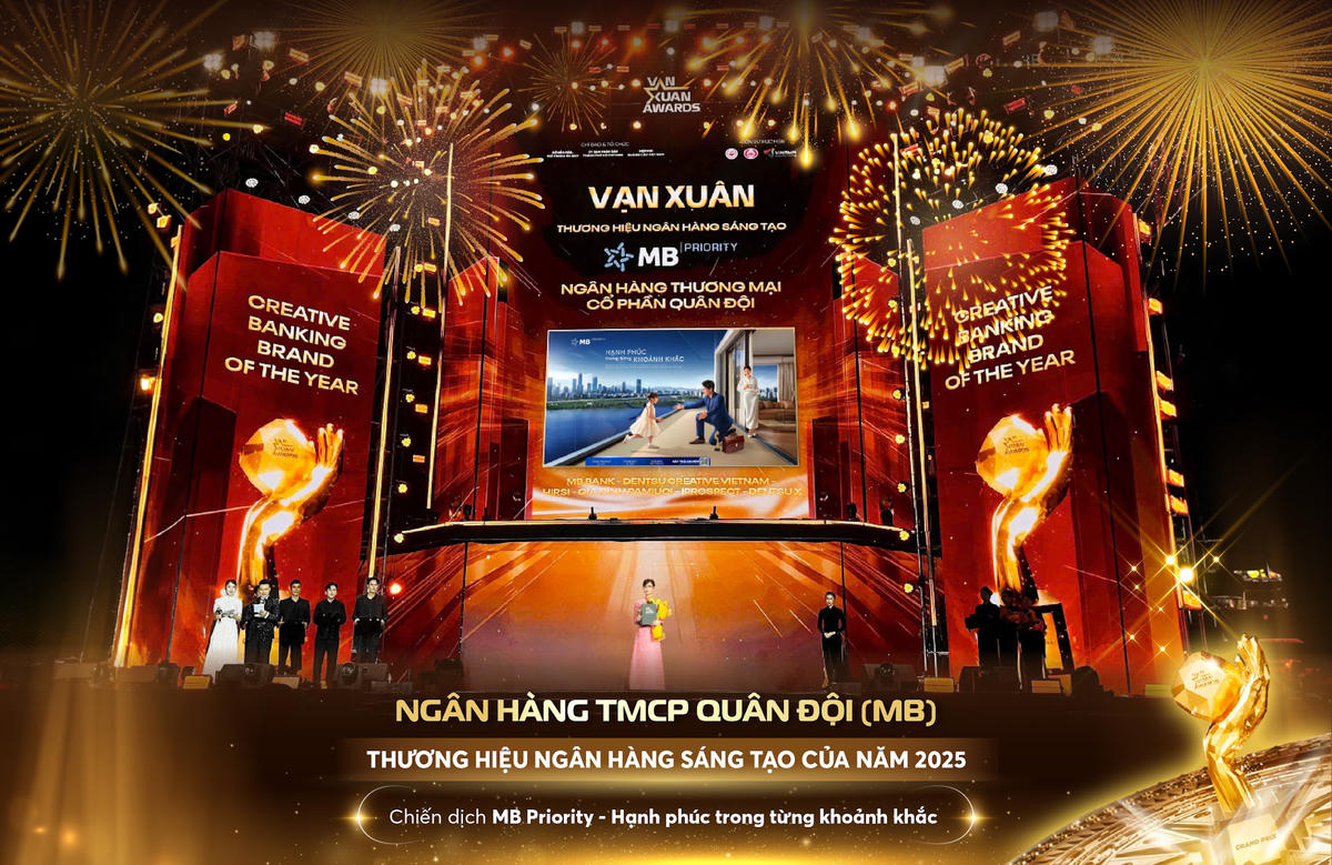 MB được Bộ VHTTDL vinh danh "Ngân hàng sáng tạo của năm" - Creative Bank of the Year 2025, đánh dấu hành trình sáng tạo được ghi nhận.
