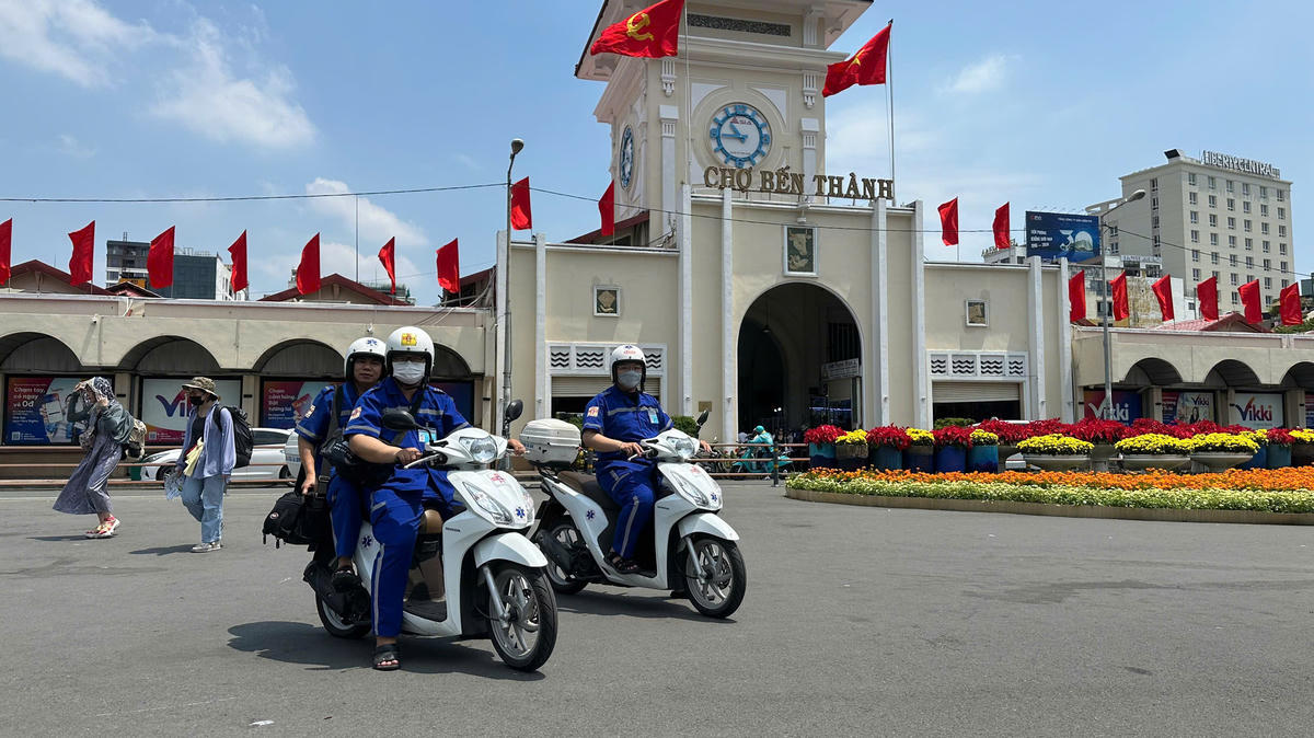 Cơ sở 2 của Bệnh viện Nhân dân Gia Định tập trung phát triển mô hình cấp cứu ngoài bệnh viện với xe cứu thương hai bánh chuyên dụng. Ảnh: M.T