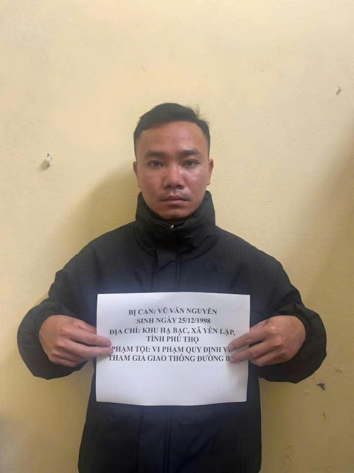 Đối tượng Vũ Văn Nguyên. Ảnh: Công an tỉnh Phú Thọ.