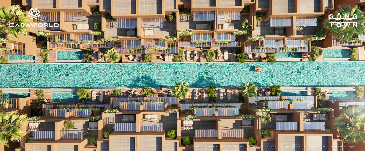 Mỗi căn RiverPool đều có dòng sông chạy sát sau nhà.