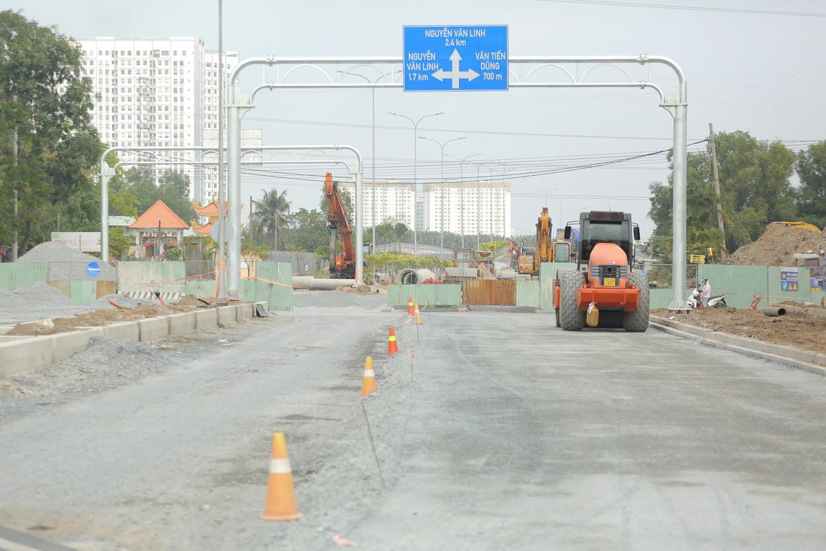 Dự án đã hoàn thành hơn 95% khối lượng thi công và đang chuẩn bị hoàn thiện trong ít ngày tới. Ảnh Đ.Xá.